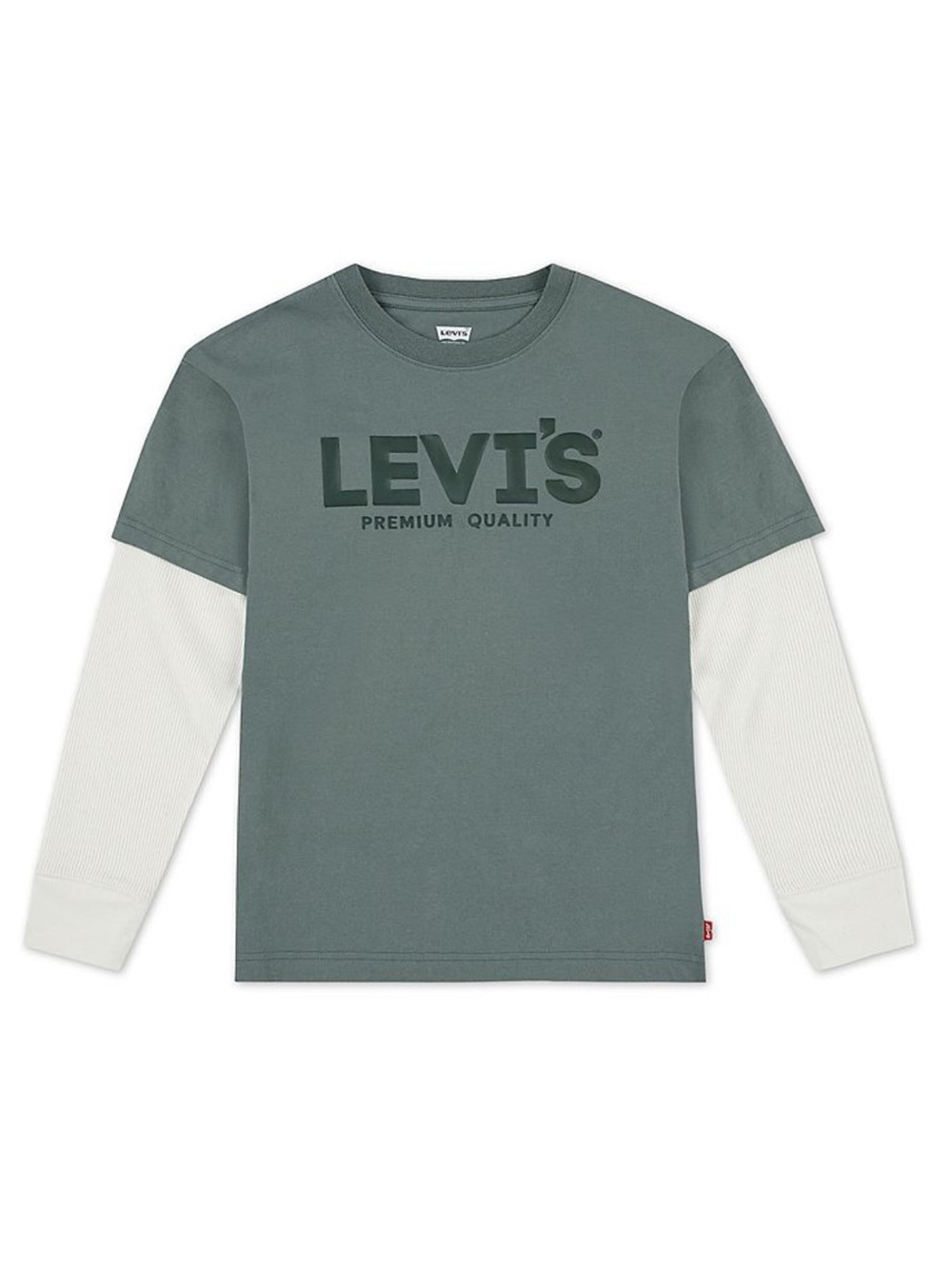 Levi’s Boys Logo Layered Look Long Sleeve Graphic Tee Shirt